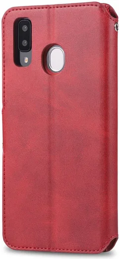 AZNS Samsung Galaxy A20e Portemonnee Stand Hoesje Rood afbeelding 4