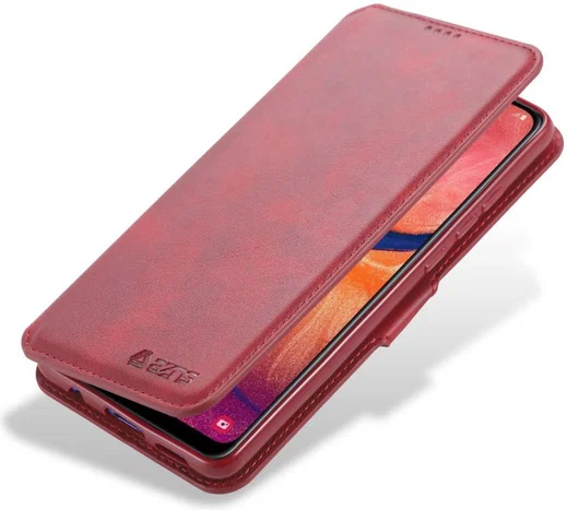 AZNS Samsung Galaxy A20e Portemonnee Stand Hoesje Rood afbeelding 1