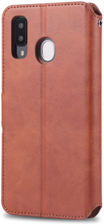 AZNS Samsung Galaxy A20e Portemonnee Stand Hoesje Bruin afbeelding 6