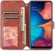 AZNS Samsung Galaxy A20e Portemonnee Stand Hoesje Bruin afbeelding 2