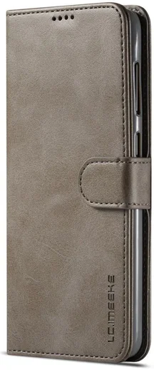 Samsung Galaxy A20e Portemonnee Stand Bookcase Hoesje Grijs afbeelding 4