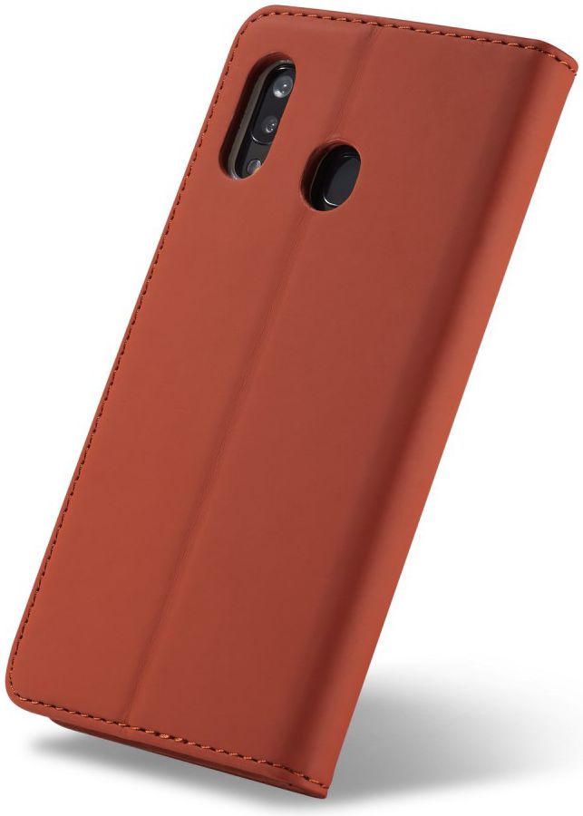 Samsung Galaxy A20e Portemonnee Stand Bookcase Hoesje Kunstleer Bruin afbeelding 12
