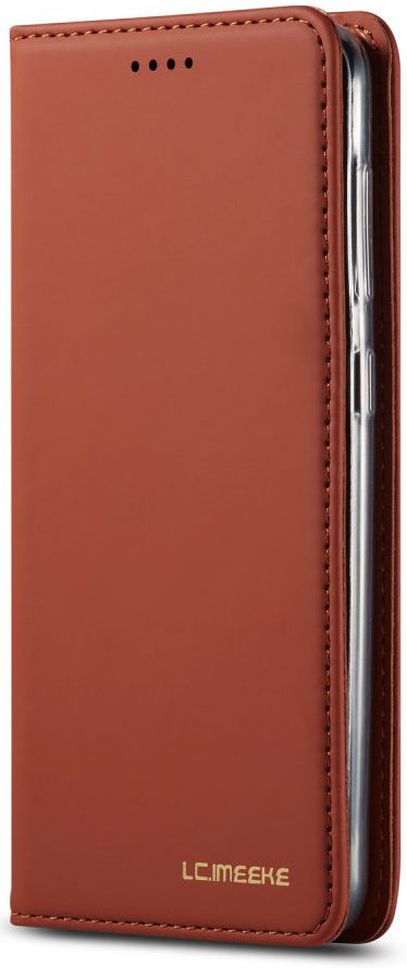 Samsung Galaxy A20e Portemonnee Stand Bookcase Hoesje Kunstleer Bruin afbeelding 4