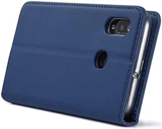Samsung Galaxy A20e Portemonnee Stand Bookcase Hoesje Kunstleer Blauw afbeelding 14