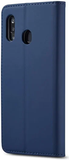Samsung Galaxy A20e Portemonnee Stand Bookcase Hoesje Kunstleer Blauw afbeelding 5