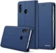 Samsung Galaxy A20e Portemonnee Stand Bookcase Hoesje Kunstleer Blauw afbeelding 10