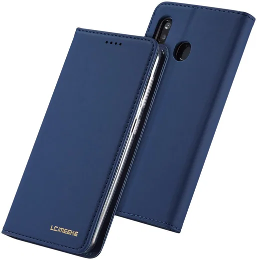 Samsung Galaxy A20e Portemonnee Stand Bookcase Hoesje Kunstleer Blauw afbeelding 12