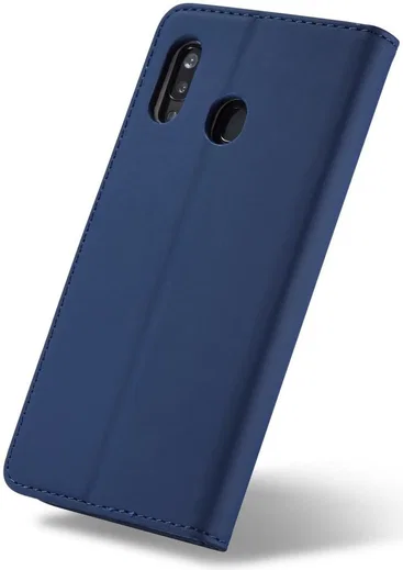 Samsung Galaxy A20e Portemonnee Stand Bookcase Hoesje Kunstleer Blauw afbeelding 13