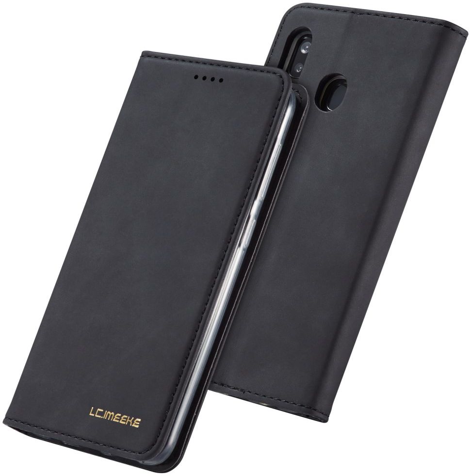 Samsung Galaxy A20e Portemonnee Stand Bookcase Hoesje Kunstleer Zwart afbeelding 10