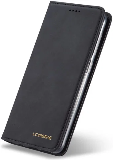 Samsung Galaxy A20e Portemonnee Stand Bookcase Hoesje Kunstleer Zwart afbeelding 11