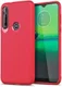 Motorola One Macro Twill Slim Texture Back Cover Rood afbeelding 2