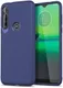 Motorola One Macro Twill Slim Texture Back Cover Blauw afbeelding 2
