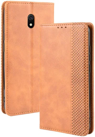 Xiaomi Redmi 8A Retro Portemonnee Hoesje Bruin afbeelding 4