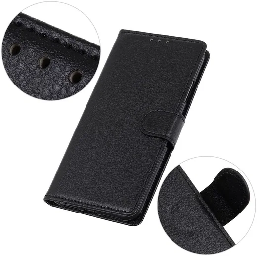 Xiaomi Redmi 8A Lychee Portemonnee Hoesje Zwart afbeelding 3