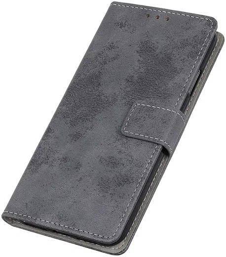 Xiaomi Redmi 8A Vintage Portemonnee Stand Hoesje Grijs afbeelding 12