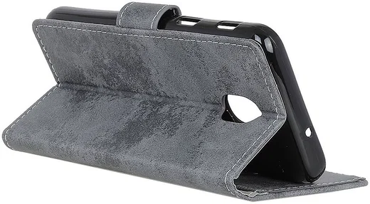 Xiaomi Redmi 8A Vintage Portemonnee Stand Hoesje Grijs afbeelding 9