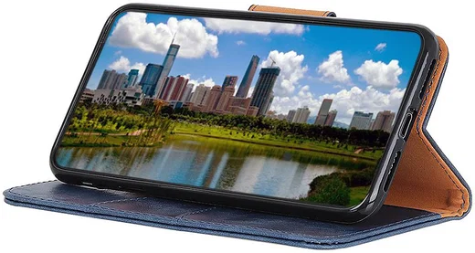 Xiaomi Redmi Note 8T Crazy Horse Leren Portemonnee Hoesje Blauw afbeelding 10