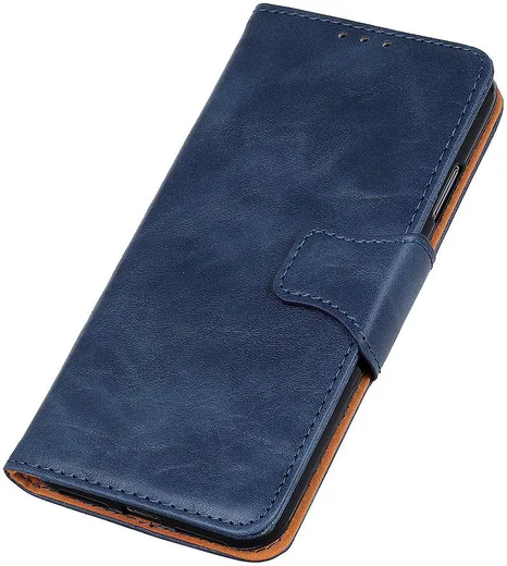 Xiaomi Redmi Note 8T Crazy Horse Leren Portemonnee Hoesje Blauw afbeelding 6