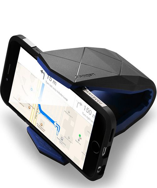 Spigen Stealth Auto Dashboard Telefoonhouder Zwart/Blauw afbeelding 1