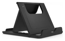 Universele Verstelbare Telefoon en Tablet Bureau Houder Zwart afbeelding