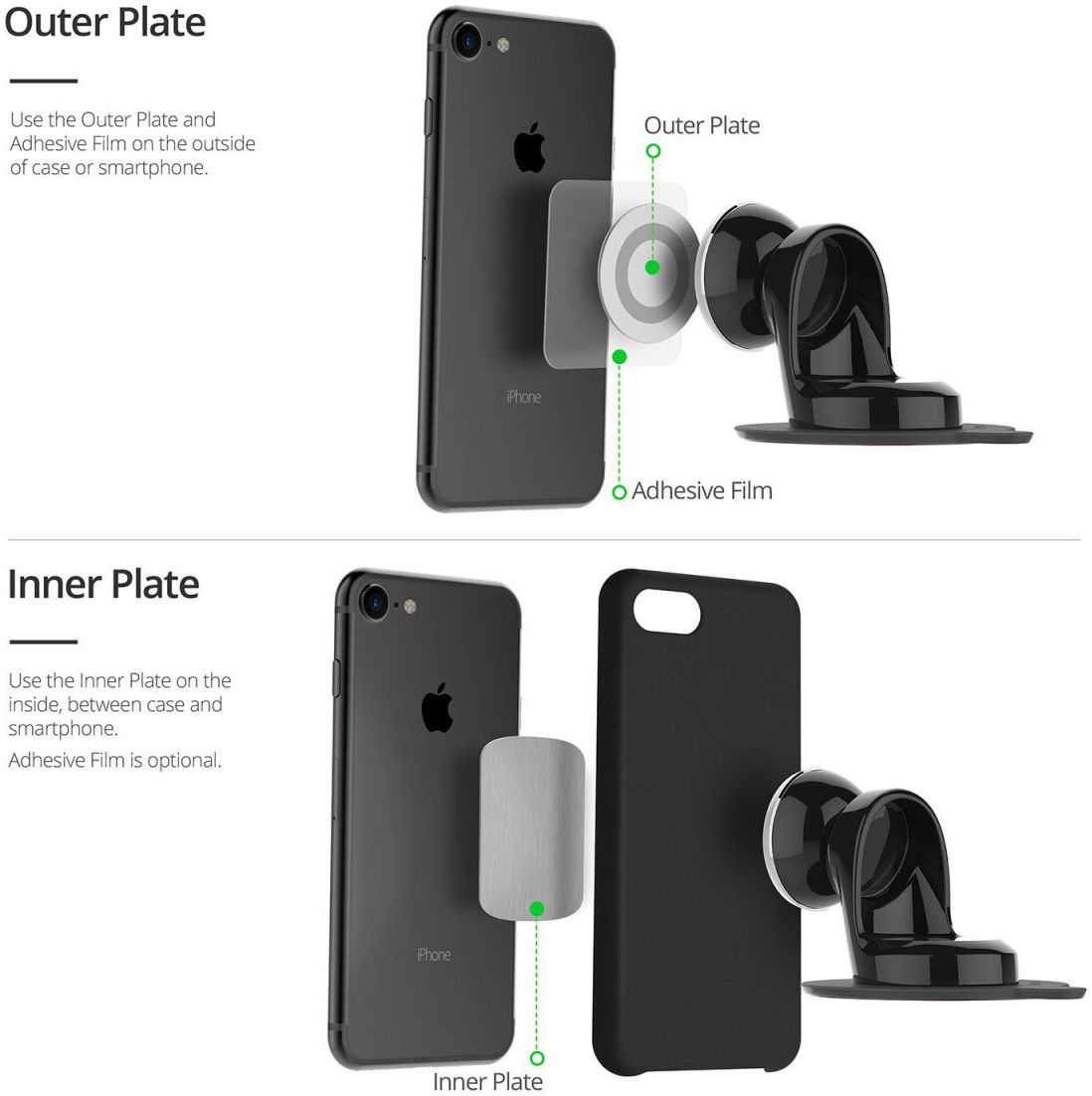 iOttie iTap Magnetische Telefoonhouder Auto Dashboard/Raam met Zuignap afbeelding 6