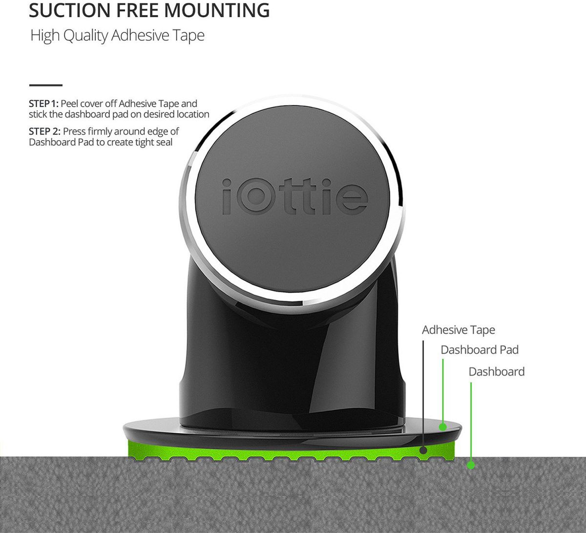 iOttie iTap Magnetische Telefoonhouder Auto Dashboard/Raam met Zuignap afbeelding 8