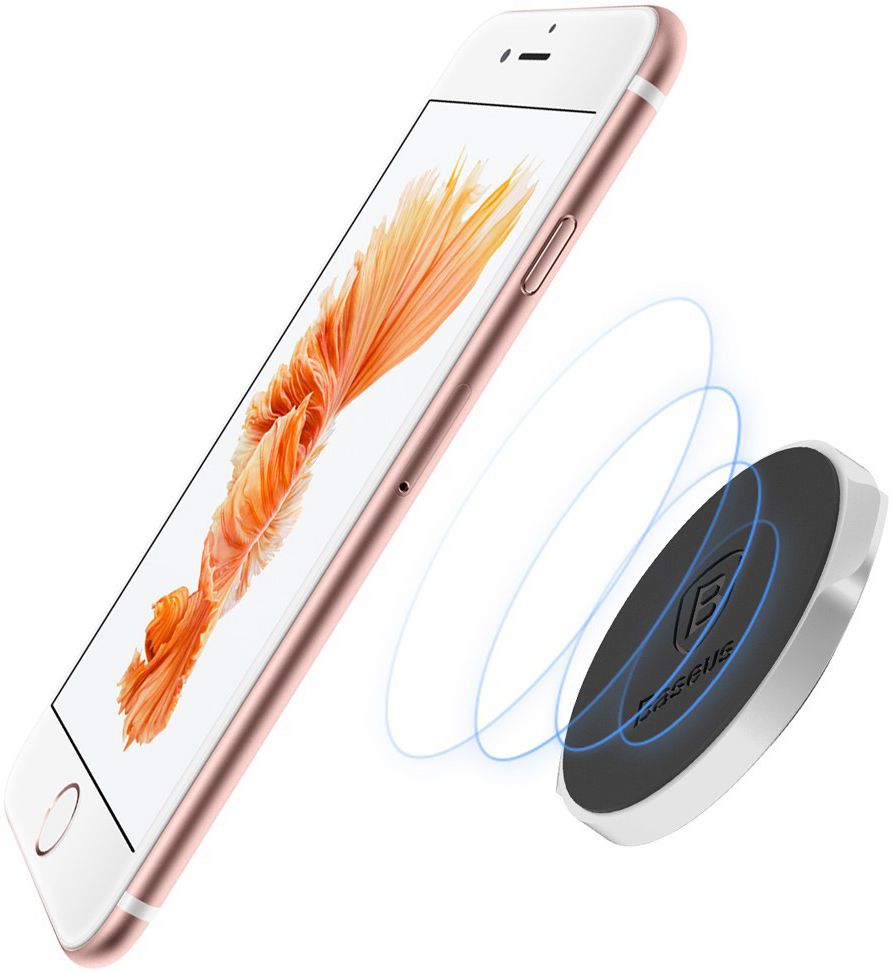 Baseus Small Ears Universele Magnetische Telefoonhouder Zilver afbeelding 1