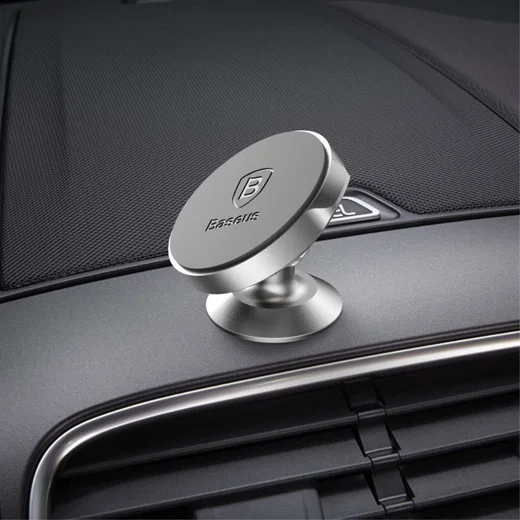 Baseus Verstelbare Magnetische Telefoonhouder Dashboard Zilver afbeelding 2