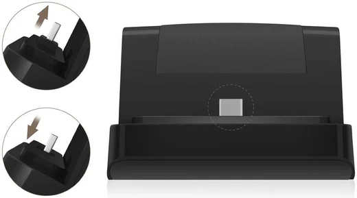 Universele USB-C Telefoonhouder met Kabel Zwart afbeelding 5
