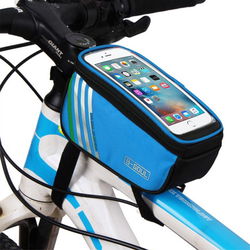 Universele Spatwaterdichte Fiets Telefoonhouder voor Smartphone Blauw afbeelding