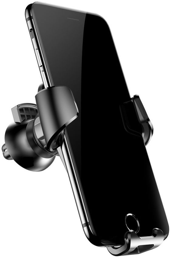 Baseus Gravity Universele Smartphone Ventilatierooster Houder Zwart afbeelding 2