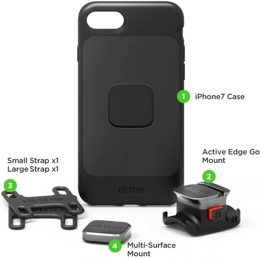 iOttie Active Edge Go Fietshouder met iPhone SE 2020 Hoesje Zwart afbeelding 4
