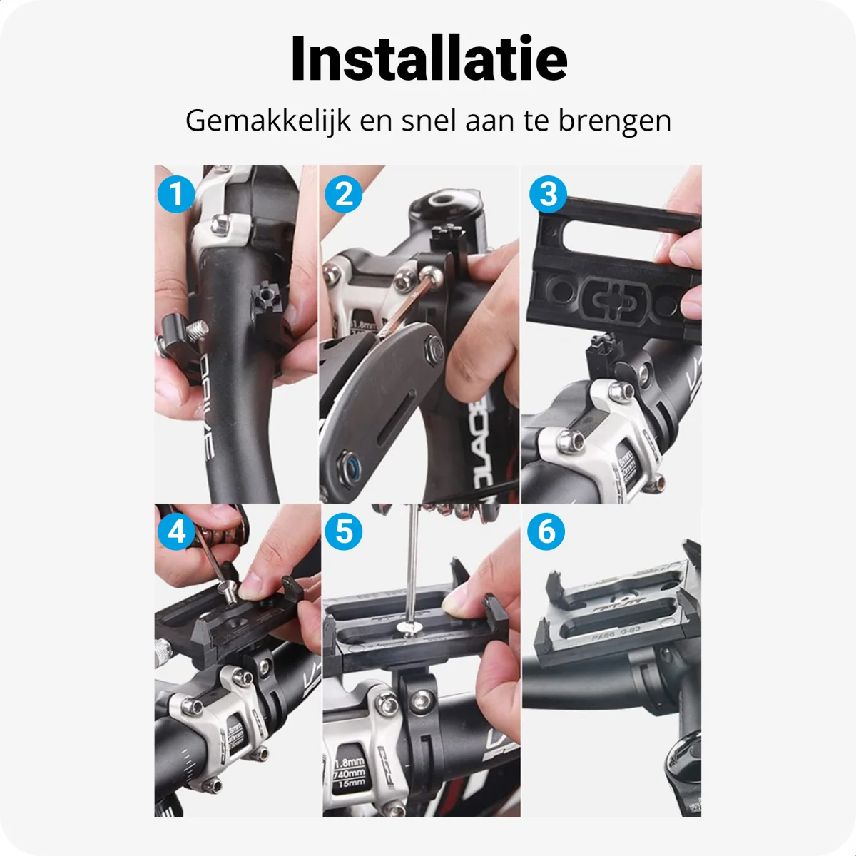 GUB G86 Universele Fiets Telefoonhouder voor Smartphone Zwart afbeelding 8
