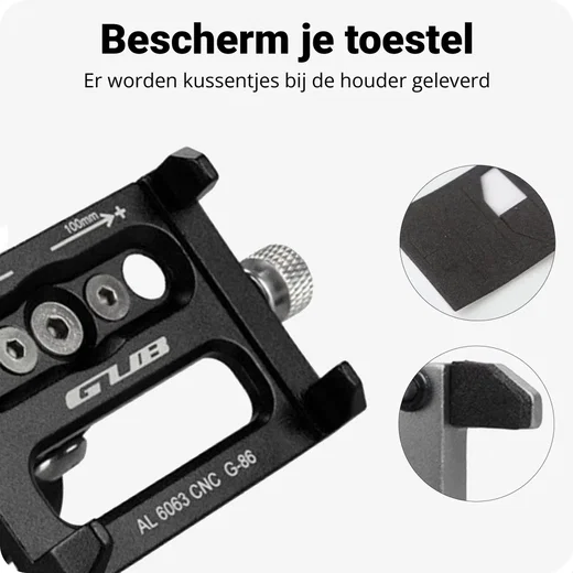 GUB G86 Universele Fiets Telefoonhouder voor Smartphone Zwart afbeelding 7