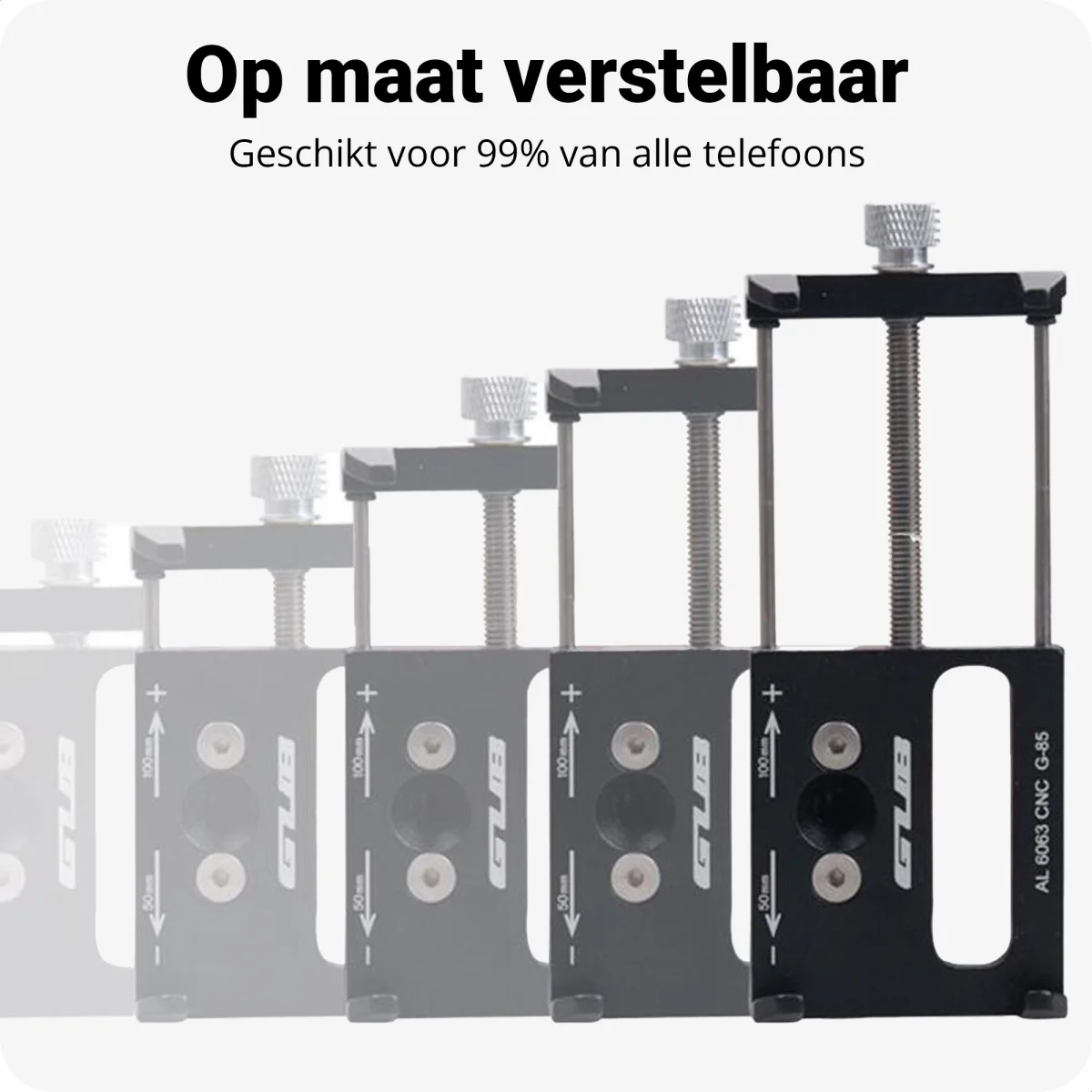 GUB G86 Universele Fiets Telefoonhouder voor Smartphone Zwart afbeelding 4