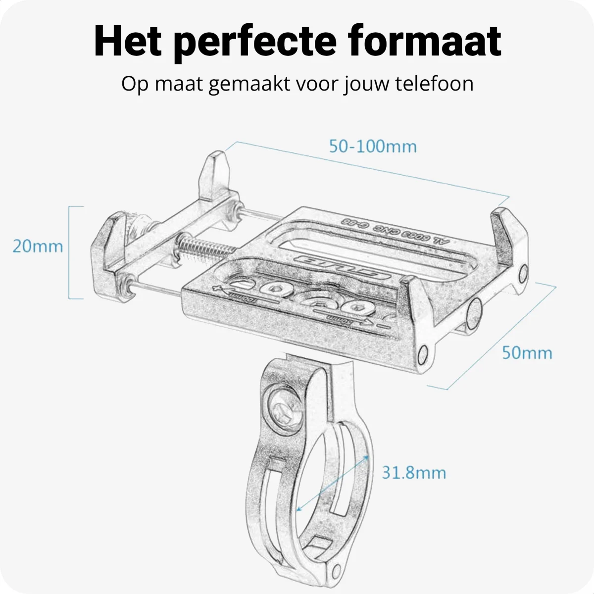 GUB G86 Universele Fiets Telefoonhouder voor Smartphone Zwart afbeelding 5