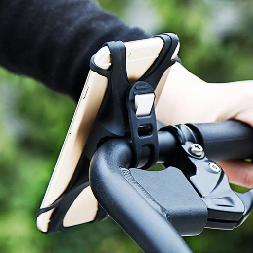 Baseus Universele Telefoonhouder voor Fiets Stuur met Elastieken Zwart afbeelding 1