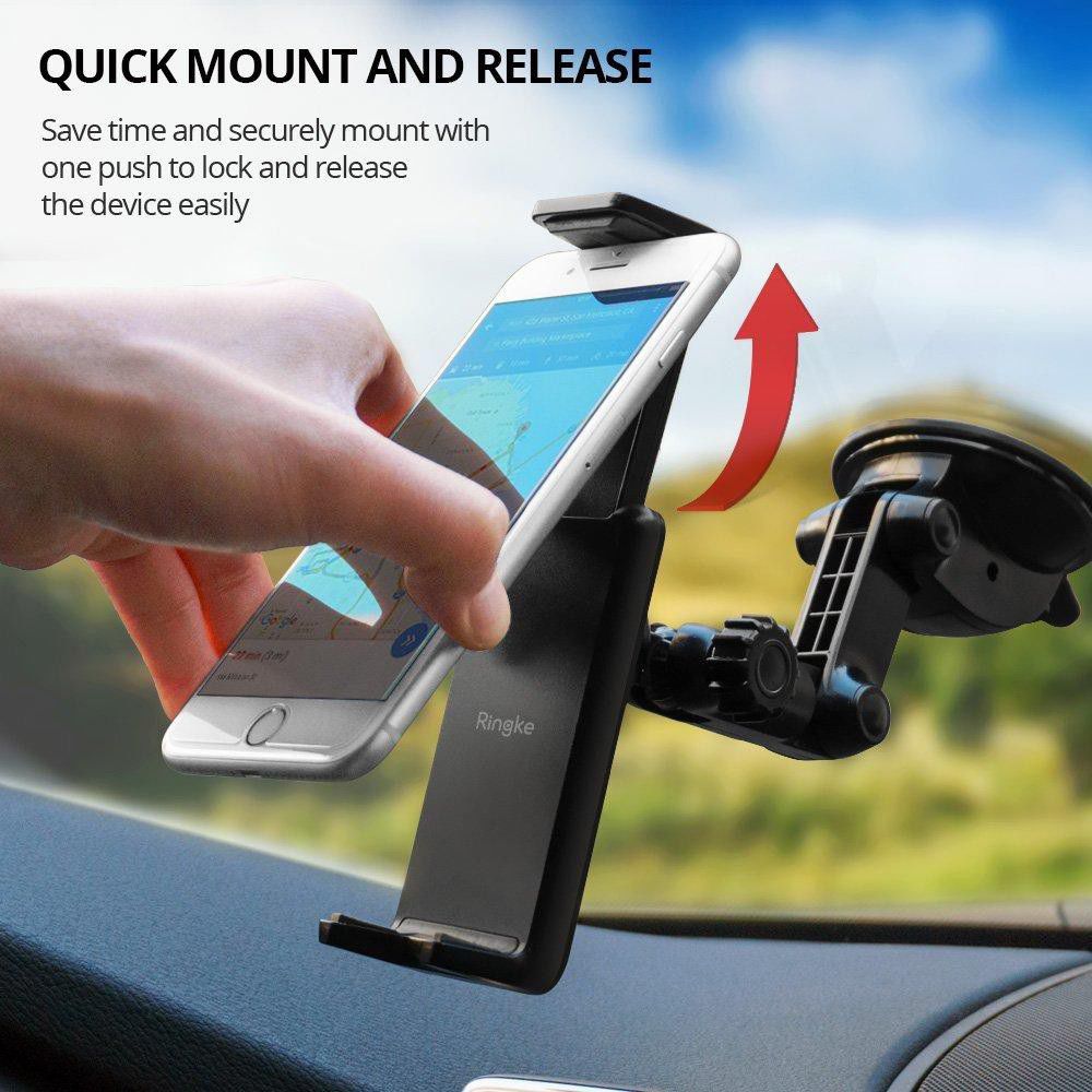 Ringke Monster Car Mount Dashboard Telefoonhouder Met Zuignap Zwart afbeelding 7