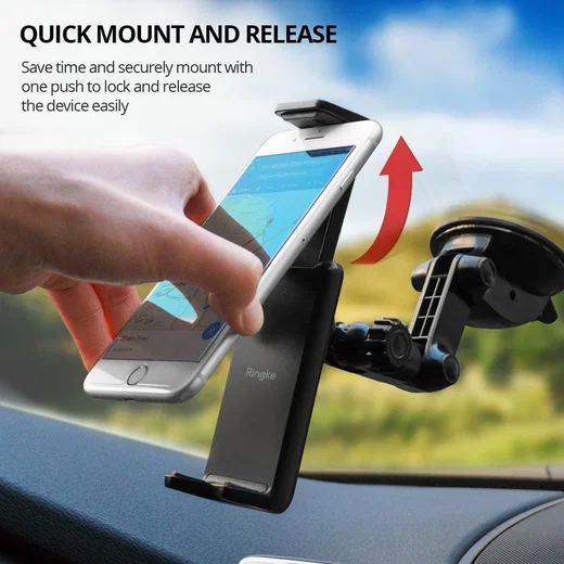 Ringke Monster Car Mount Dashboard Telefoonhouder Met Zuignap Zwart afbeelding 7