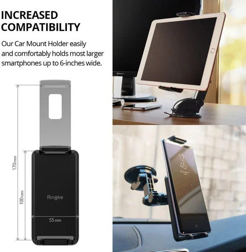 Ringke Monster Car Mount Dashboard Telefoonhouder Met Zuignap Zwart afbeelding 8