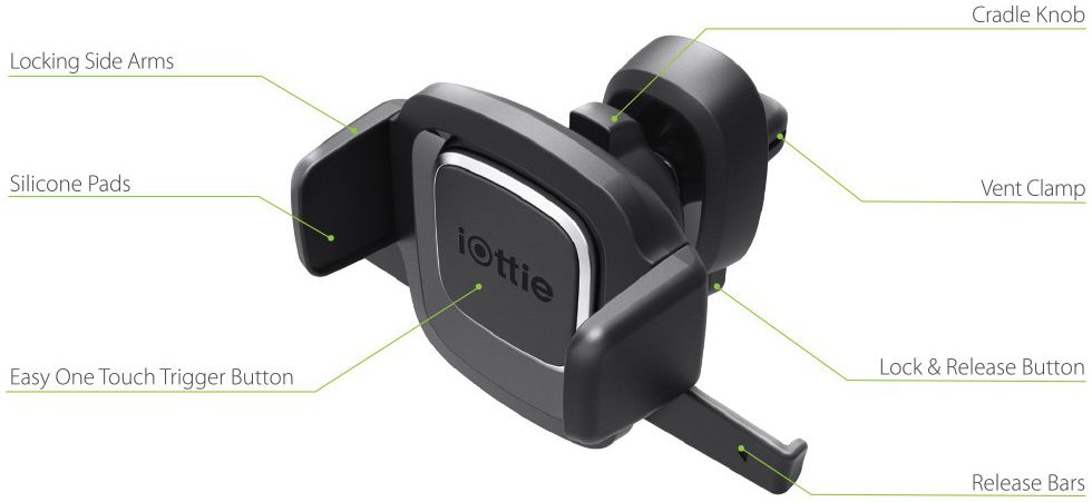 iOttie Easy One Touch 4 Air Vent Ventilatierooster Telefoonhouder afbeelding 8