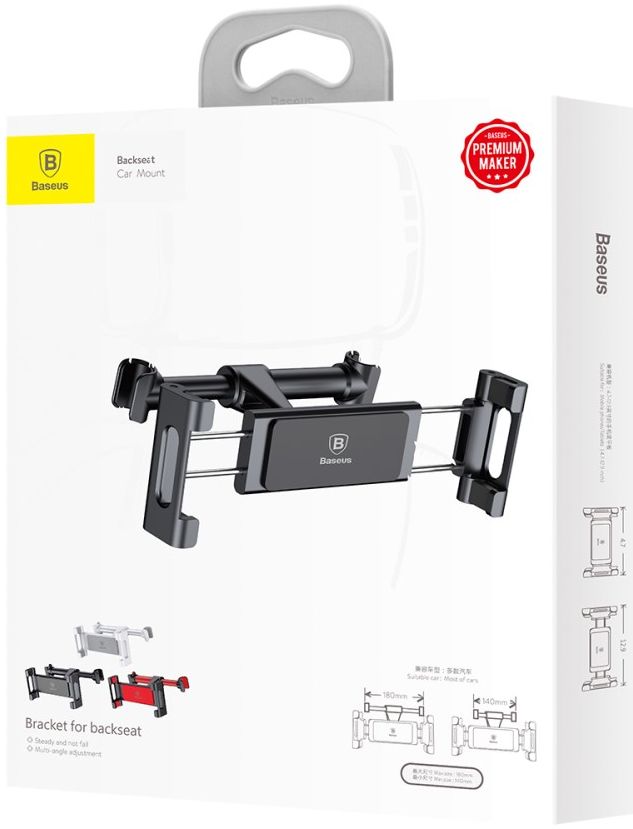 Baseus Universele Hoofdsteun Tablet Houder voor in de Auto Zwart/Grijs afbeelding 10