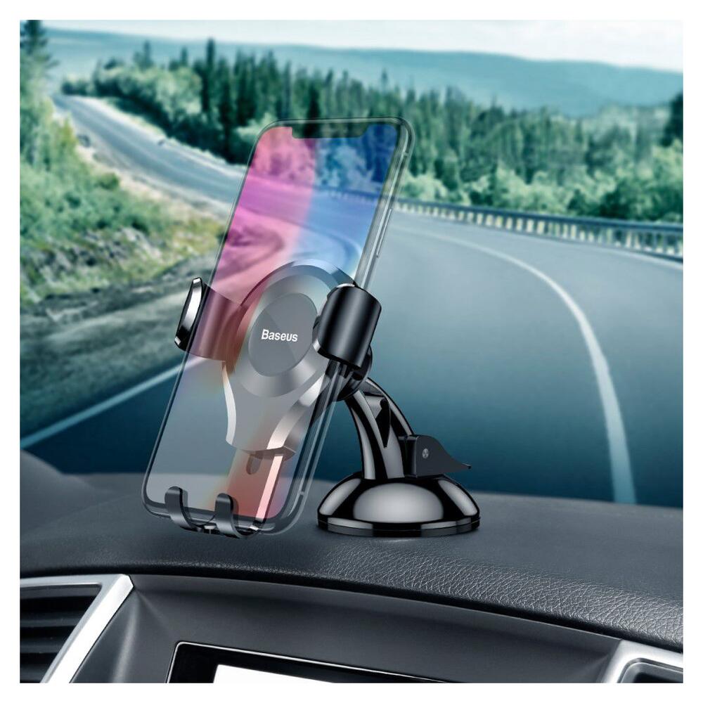 Baseus Gravity Dashboard Met Zuignap Verstelbare Telefoonhouder Zwart afbeelding 4