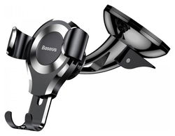 Baseus Gravity Dashboard Met Zuignap Verstelbare Telefoonhouder Zilver afbeelding