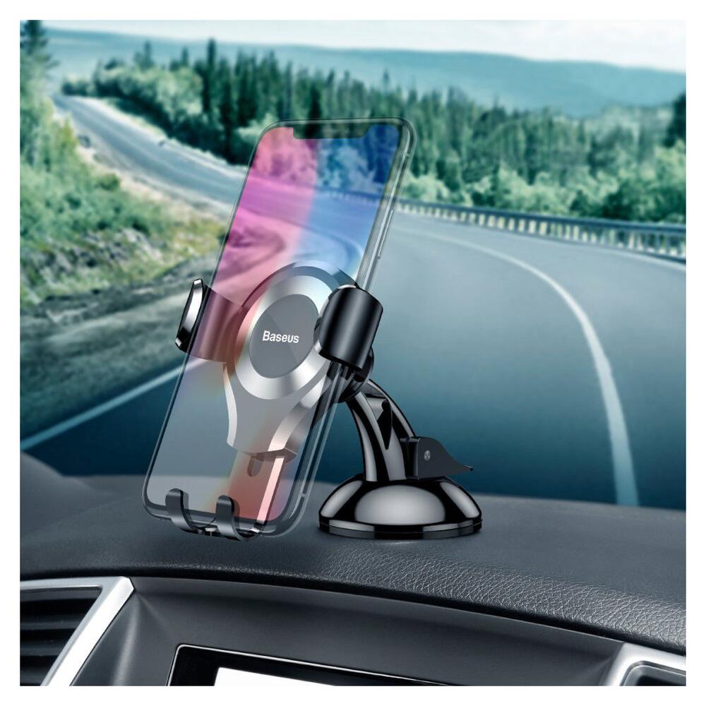 Baseus Gravity Dashboard Met Zuignap Verstelbare Telefoonhouder Zilver afbeelding 15