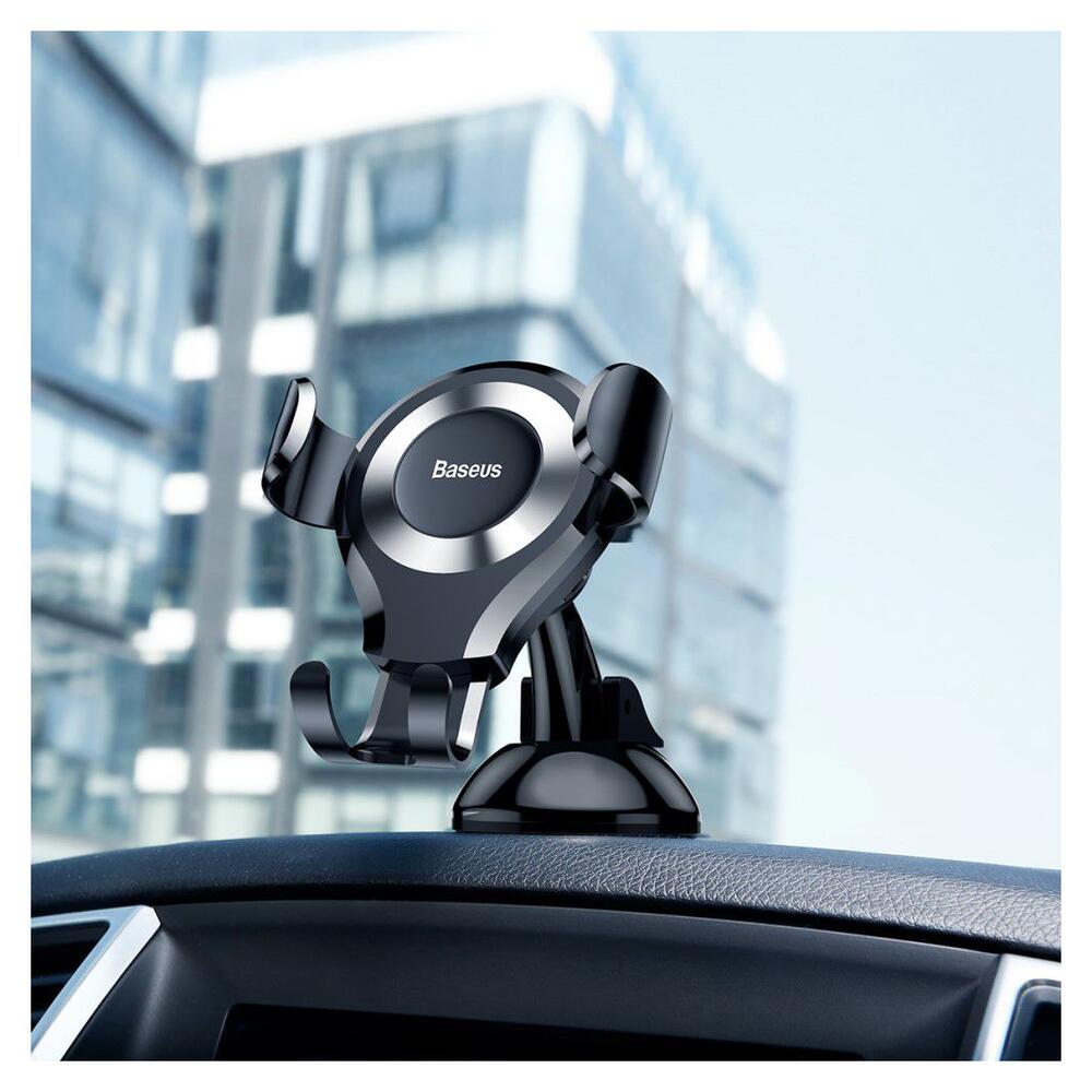 Baseus Gravity Dashboard Met Zuignap Verstelbare Telefoonhouder Zilver afbeelding 5