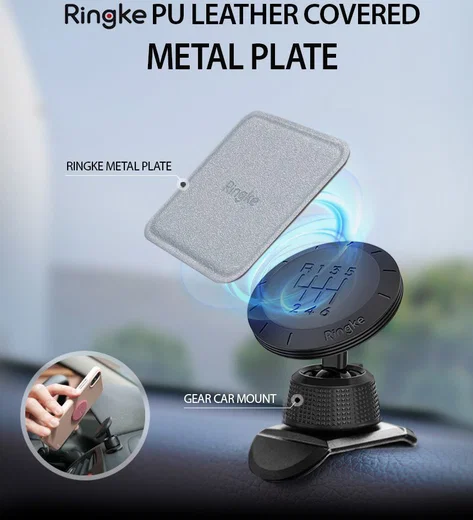 Ringke Metalen Plaatje voor magnetische houders - 2 Stuks Zwart afbeelding 8