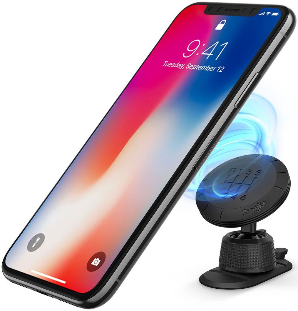 Ringke Gear Car Mount Dashboard Telefoonhouder Met Zuignap Zwart afbeelding 1