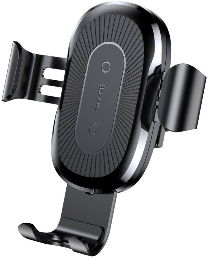 Baseus Gravity Ventilatie Telefoonhouder met Draadloos Opladen Zwart afbeelding 2