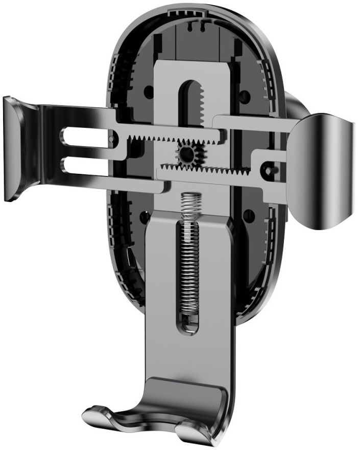 Baseus Gravity Ventilatie Telefoonhouder met Draadloos Opladen Zwart afbeelding 3